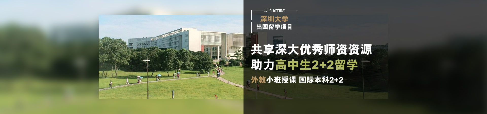 2026年深圳大学全面战略合作伙伴2+2国际本科项目招生简章